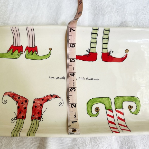 Rae Dunn Magenta 13.5 rectangle Elf Have yourself a Merry Lil Christmas … - Picture 9 of 10
